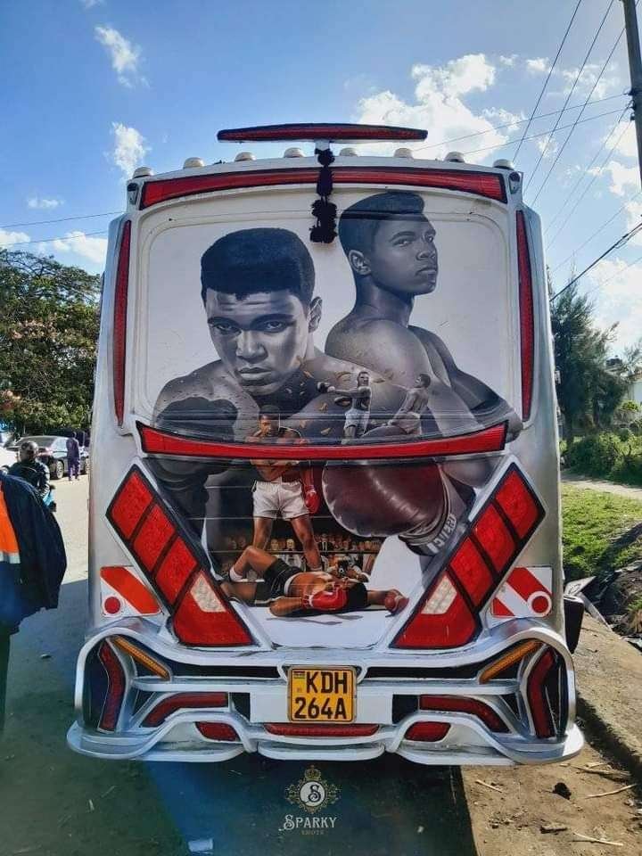 A painted Nairobi matatu